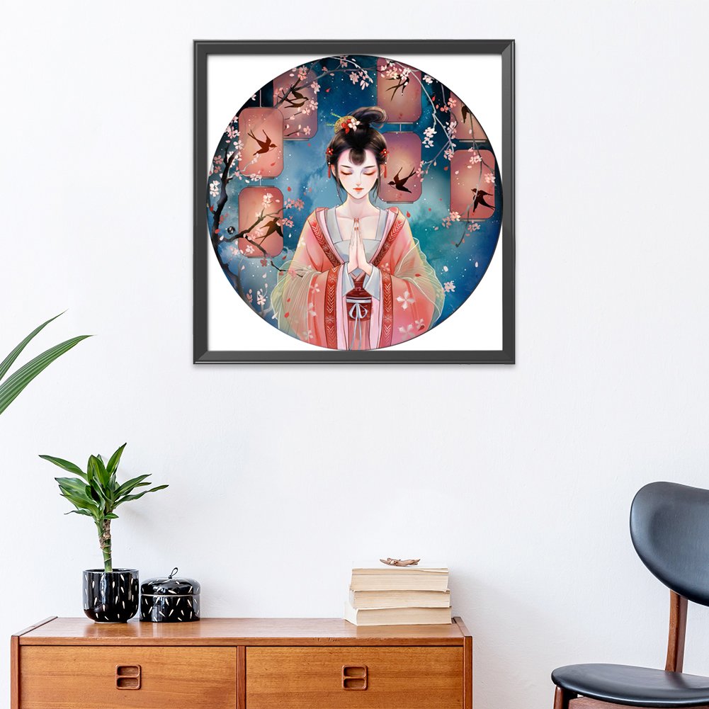 11ct Stamped Cross Stitch - Chinese Style Beauty(56*56cm)