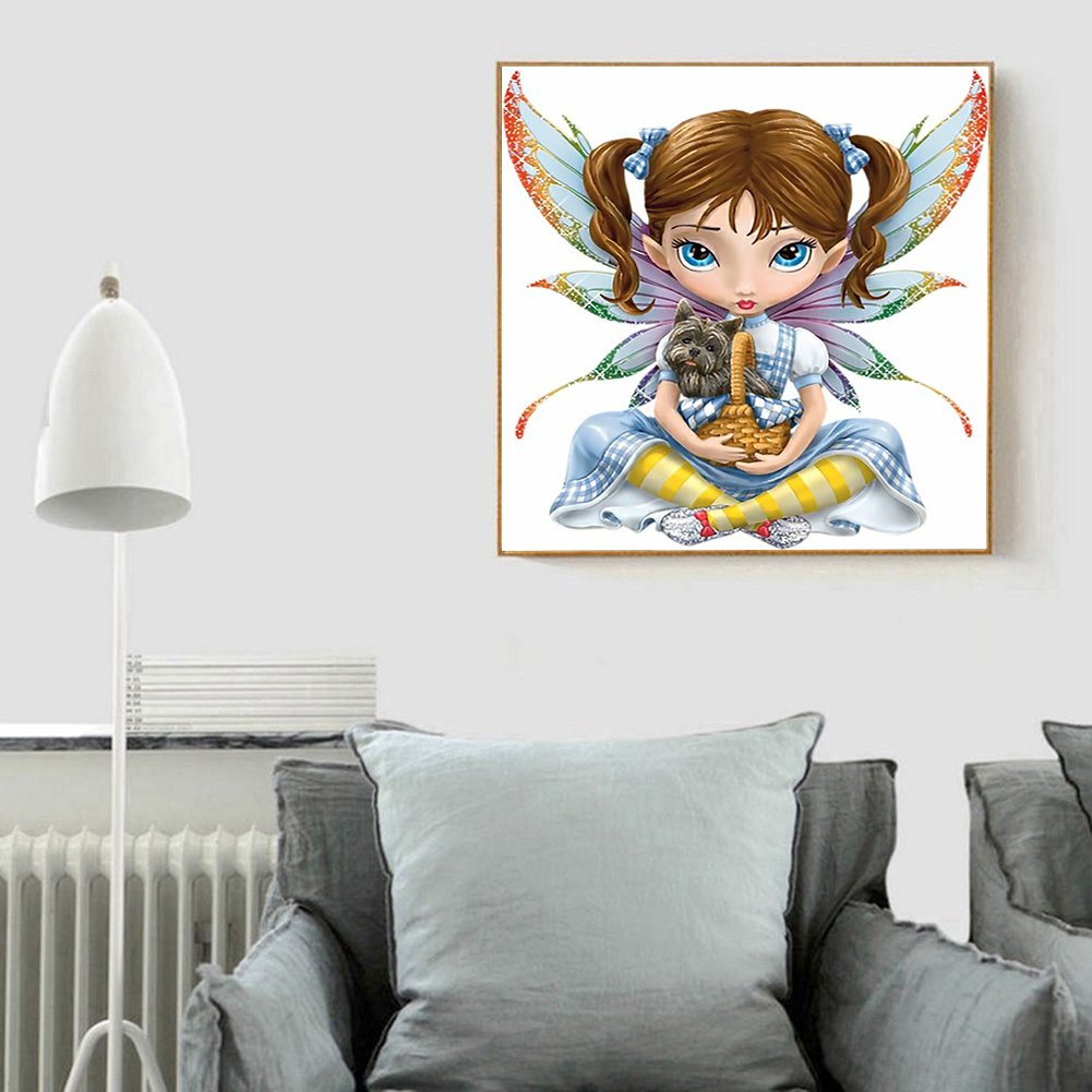 5D DIY Diamond Painting Kit - Full Round - Big Eyes Doll (40*40cm) D