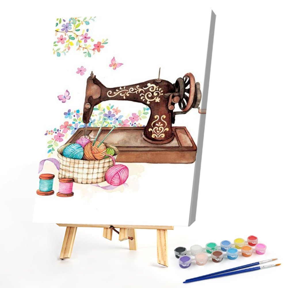 Paint By Number - Oil Painting - Sewing Machine(50*40cm) A
