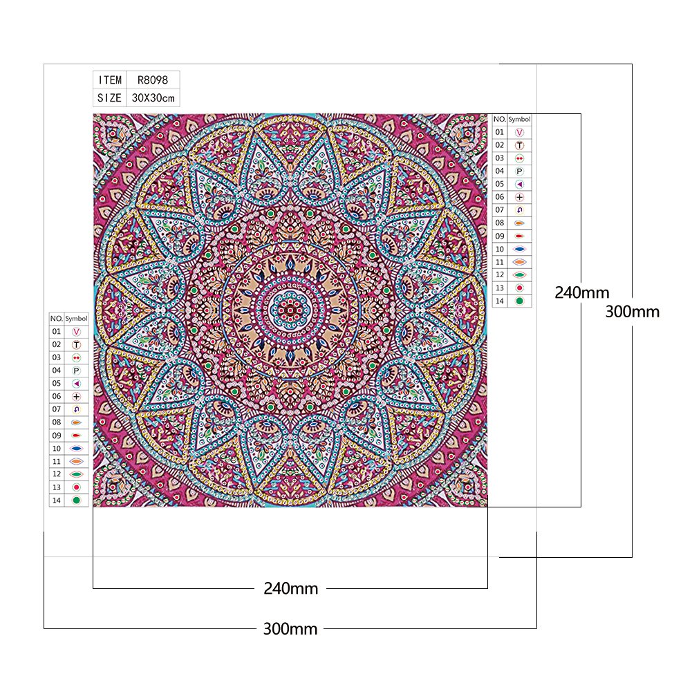 Pintura Diamante - Cristal Strass - Mandala