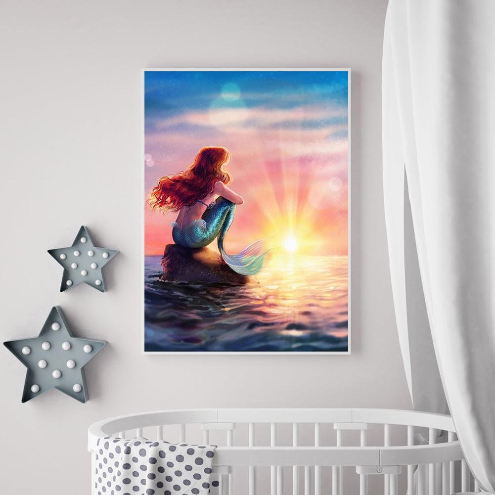 Diamond Painting - Full Round - Thinking Mermaid