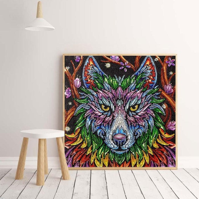 Wolf Crystal Rhinestone Diamond Painting handicraft Include diamond painting accessories