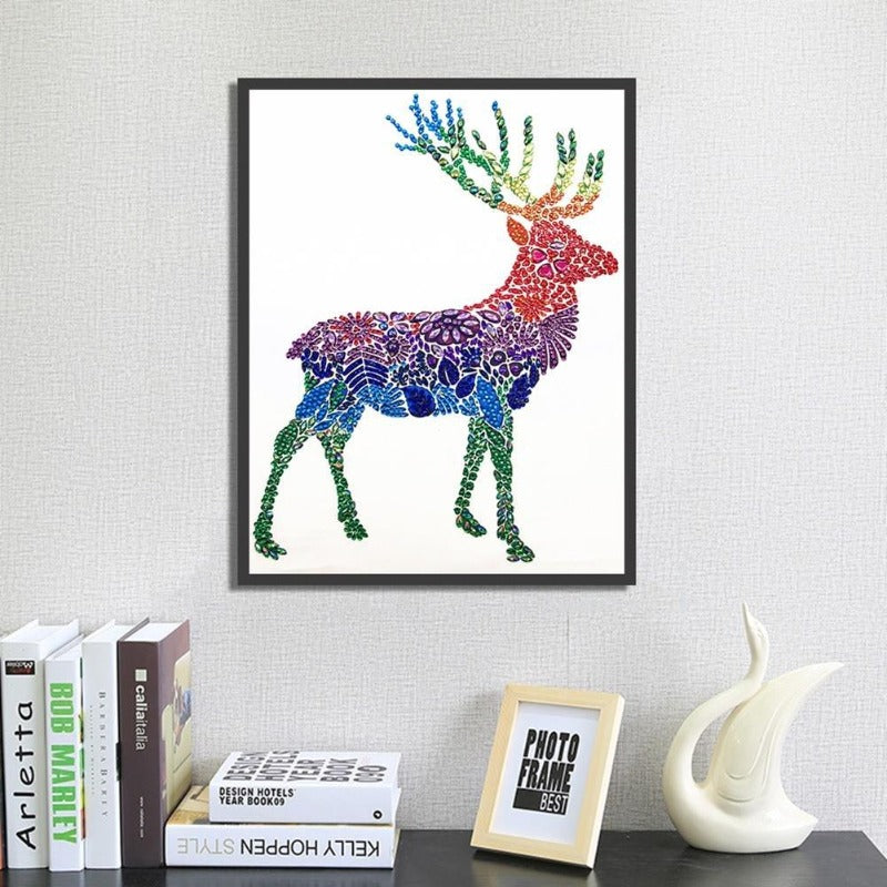 5D DIY Special-shaped Rhinestones Diamond Painting - Deer【diamondpaintingsart】