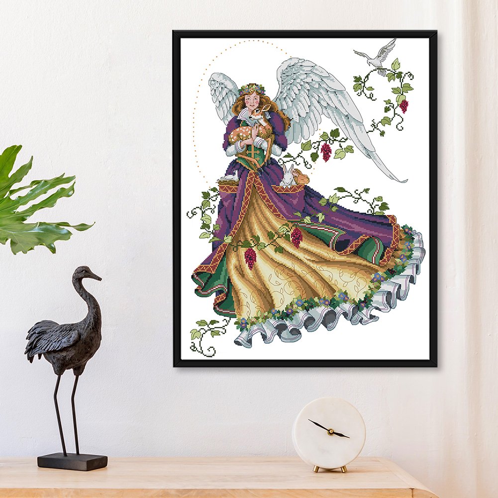 14ct Estampado Ponto Cruz - Anjo (46*59cm)