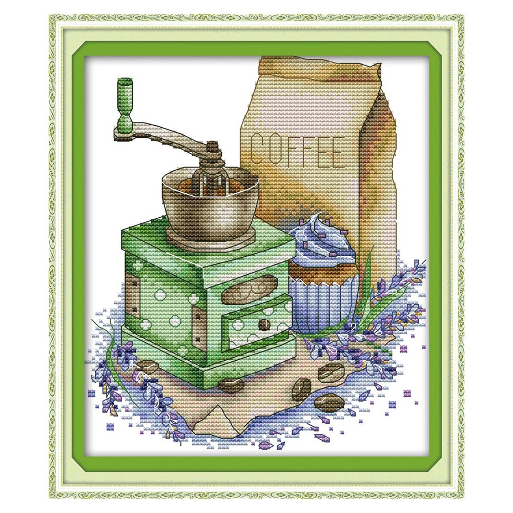 14ct Stamped Cross Stitch Coffee (27*22cm)