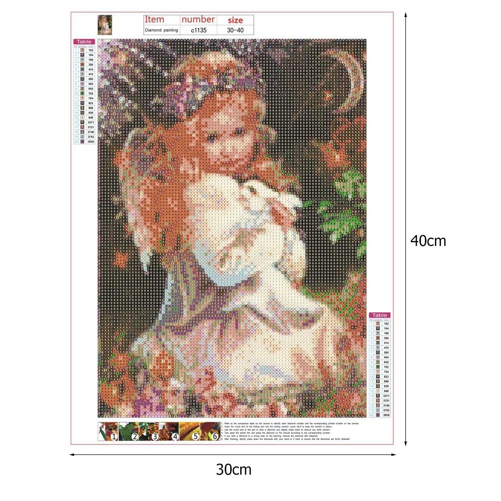 5D DIY Diamond Painting Kit - Full Round - Cute Angel