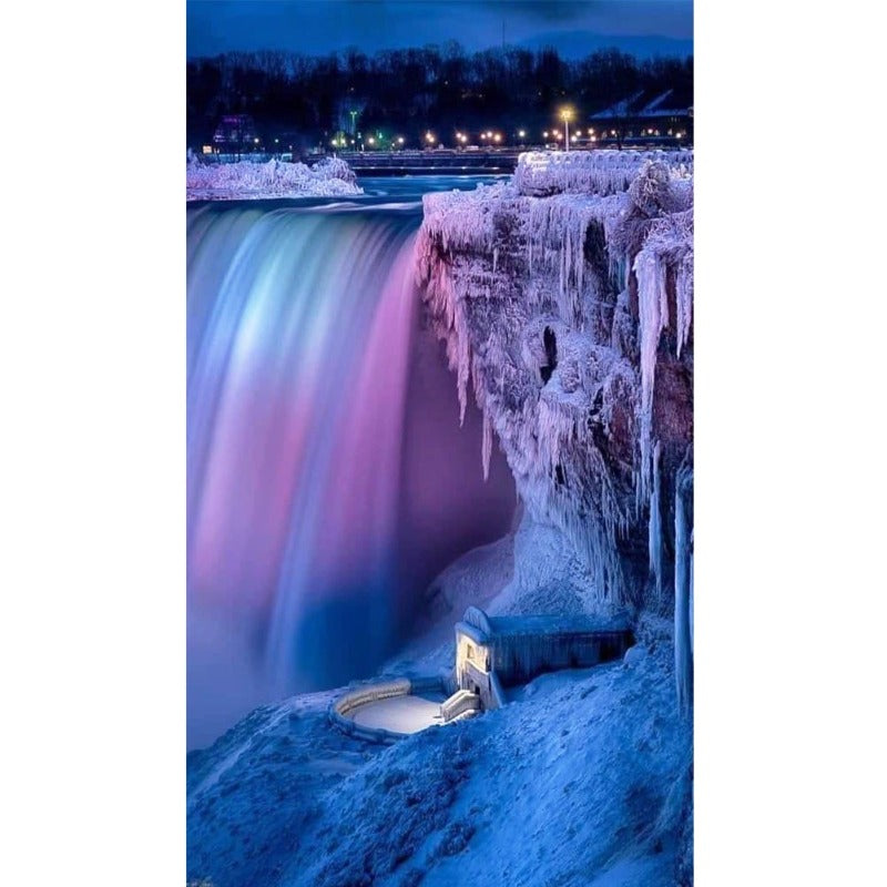Waterfall Landscape Full Round Square Diamond Painting Kits 40 x 70cm 50 x 80cm