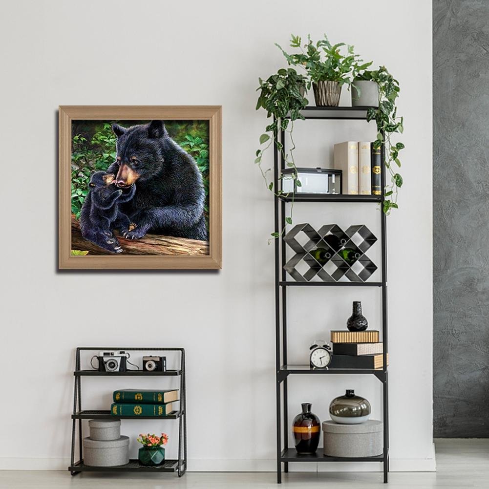 Diamond Painting - Full Round - Black Bear A