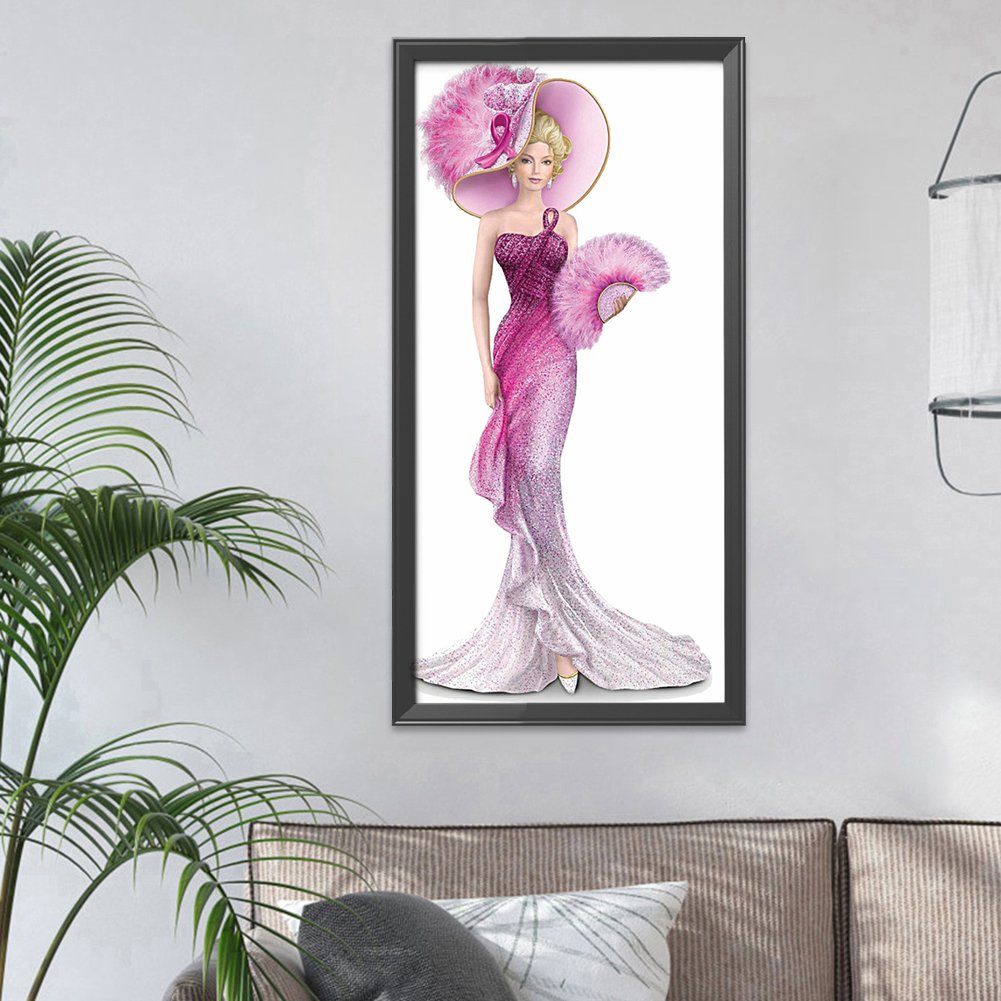 Ponto Cruz Estampado 14ct - Noblewoman (36*66cm)