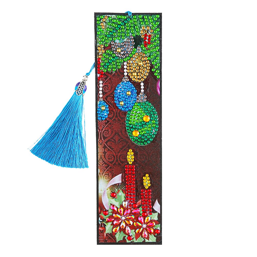 Color Pendant Diamond Painting Bookmark DIY Leather Tassel Book Marks