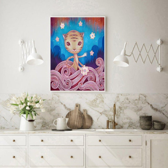 DIY Cartoon Cat Partial Drill 5D Diamond Painting