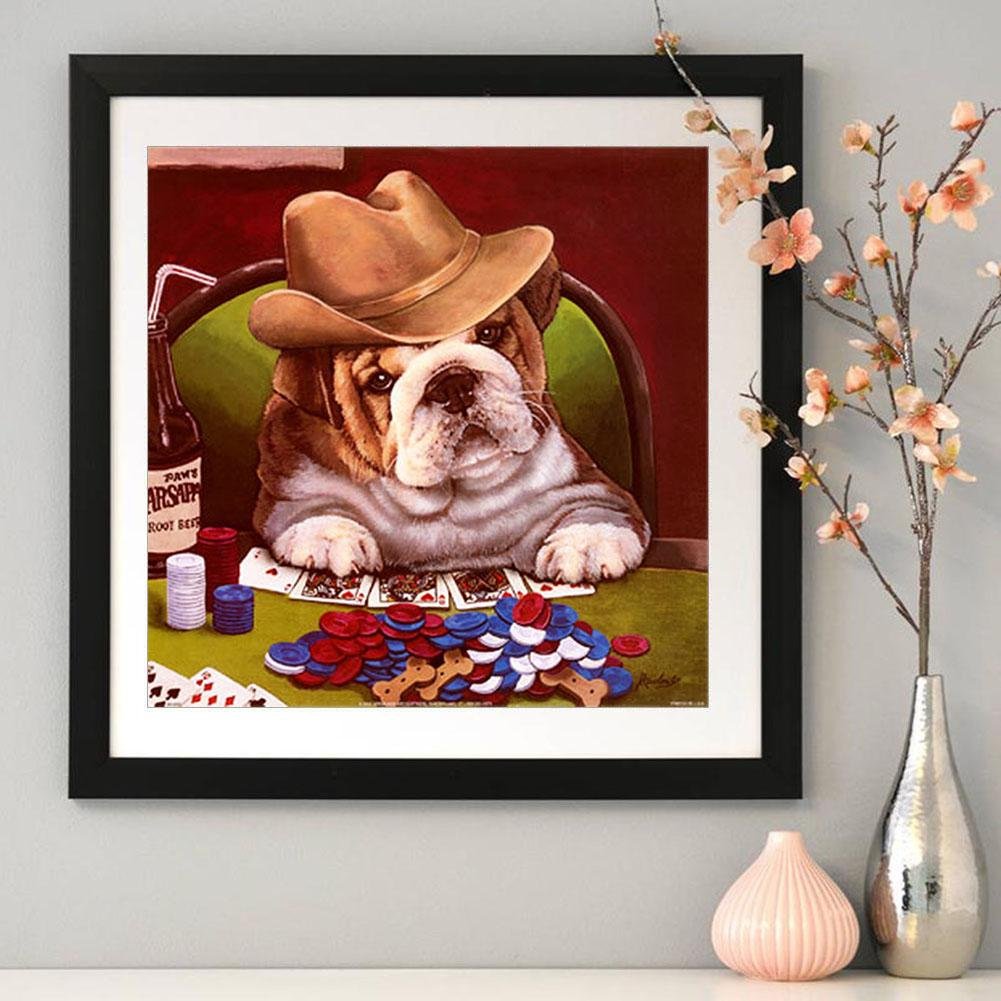 Diamond Painting - Full Round - Gambler Dog
