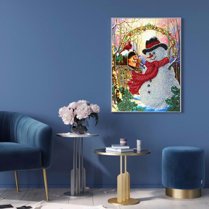 5D diamond painting(Partial Drill) Crystal Rhinestone Snowman