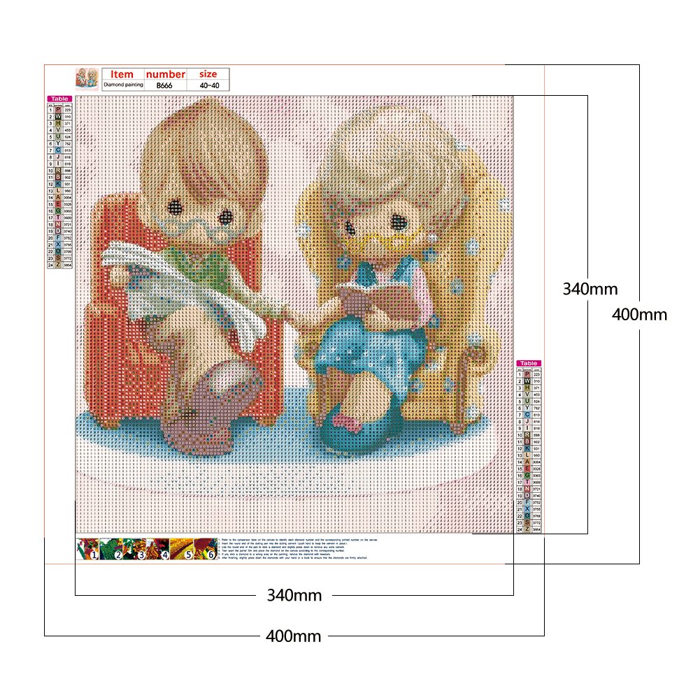Diamond Painting - Full Round - Sweet Couple (40*40cm)