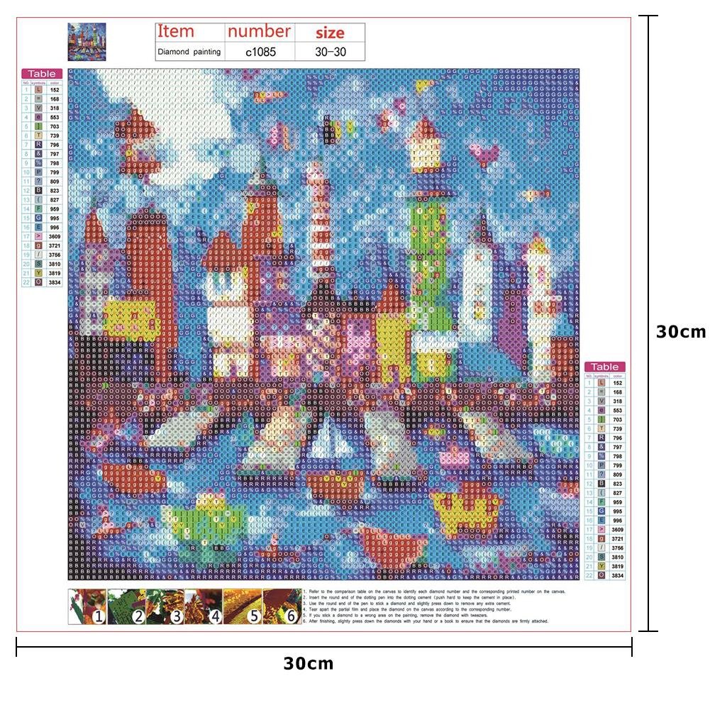 Diamond Painting - Full Round - Cartoon House