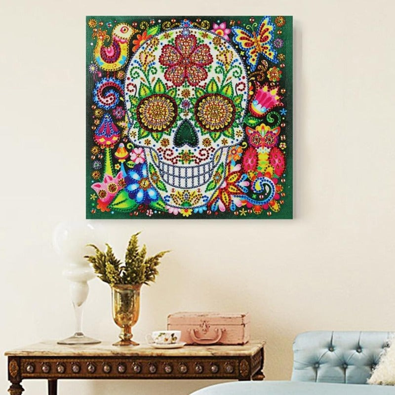 Colorful Skull Special Shaped Rhinestones Diamond Painting 【diamondpaintingsart】