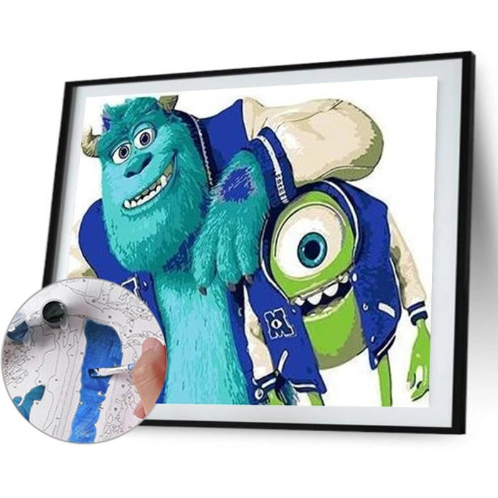 monsters university digital oil painting by numbers