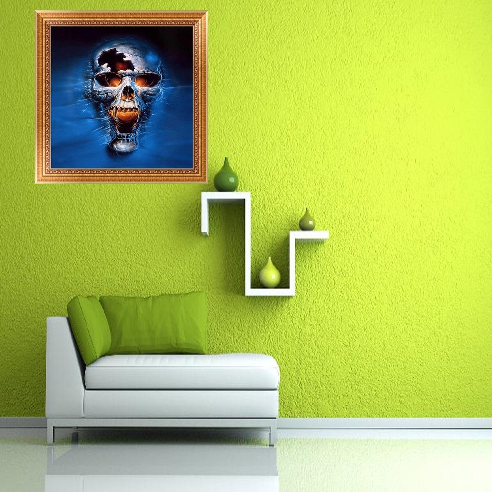 5D DIY Diamond Painting Kit - Full Round - Skull Halloween