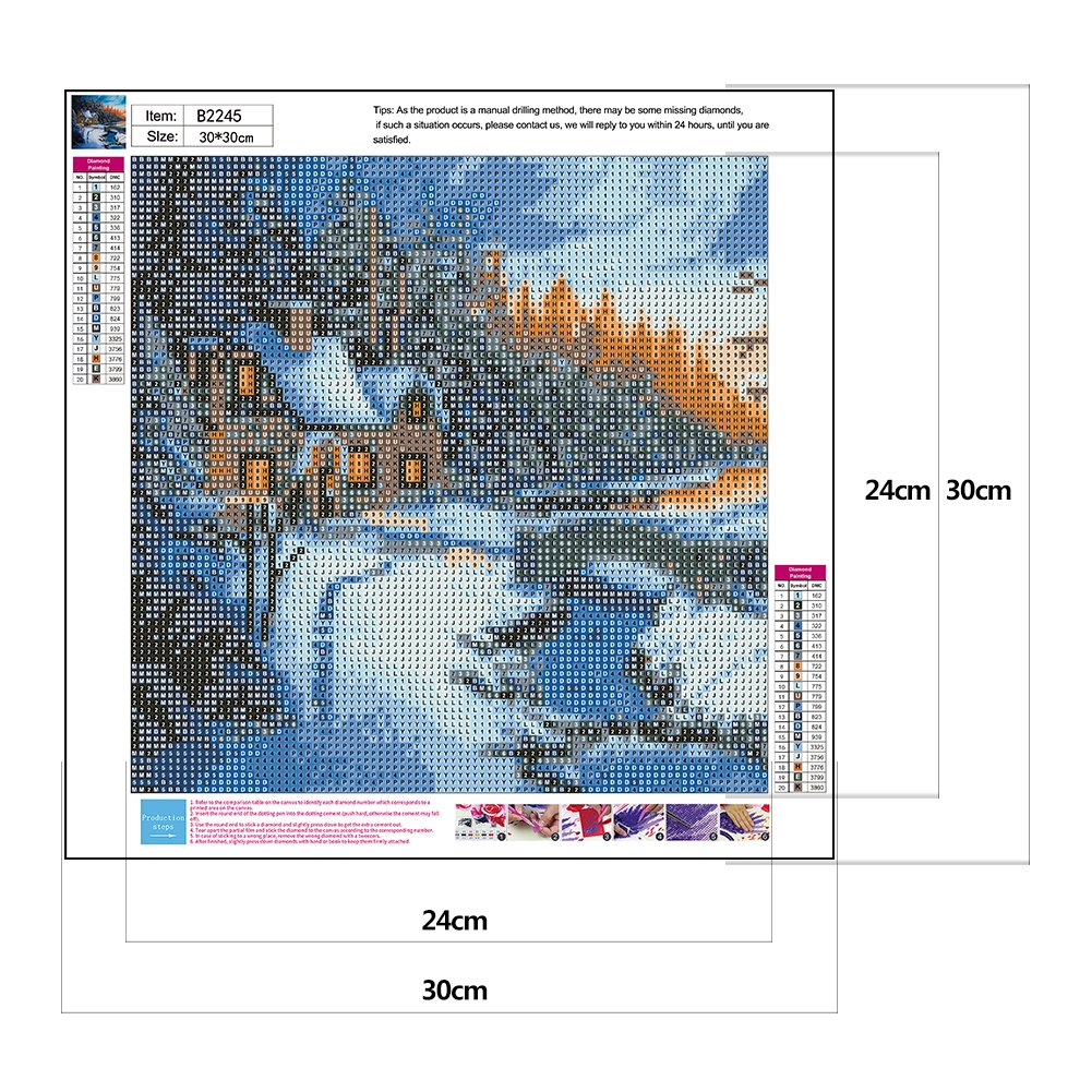 Diamond Painting - Full Round - Snow House 2