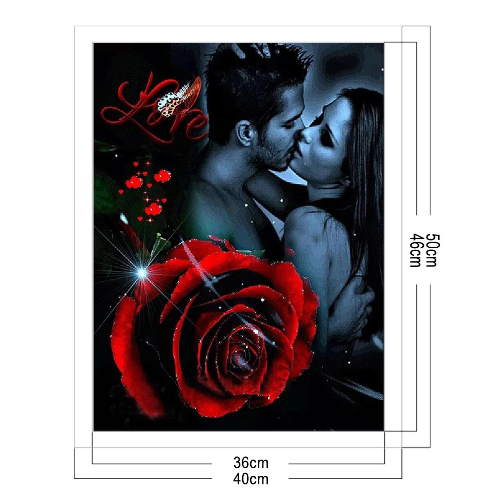 Ponto cruz estampado 11ct - Rose Lover (40*50cm)
