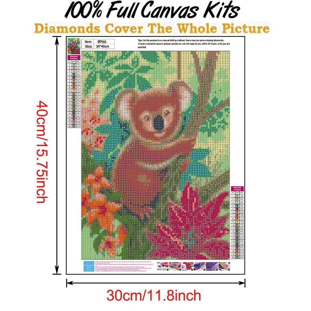 Diamond Painting - Full Round - Flower Koala