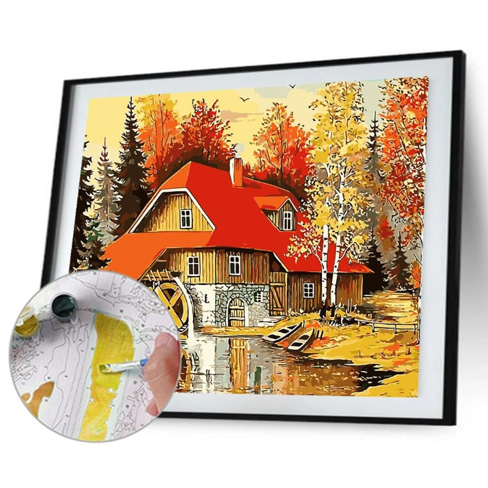 Paint By Number Oil Painting Cabin (40*50cm)