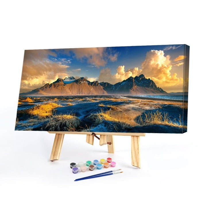 No Frame Mountain Landscape Canvas Acrylic Paint Handpainted Gift