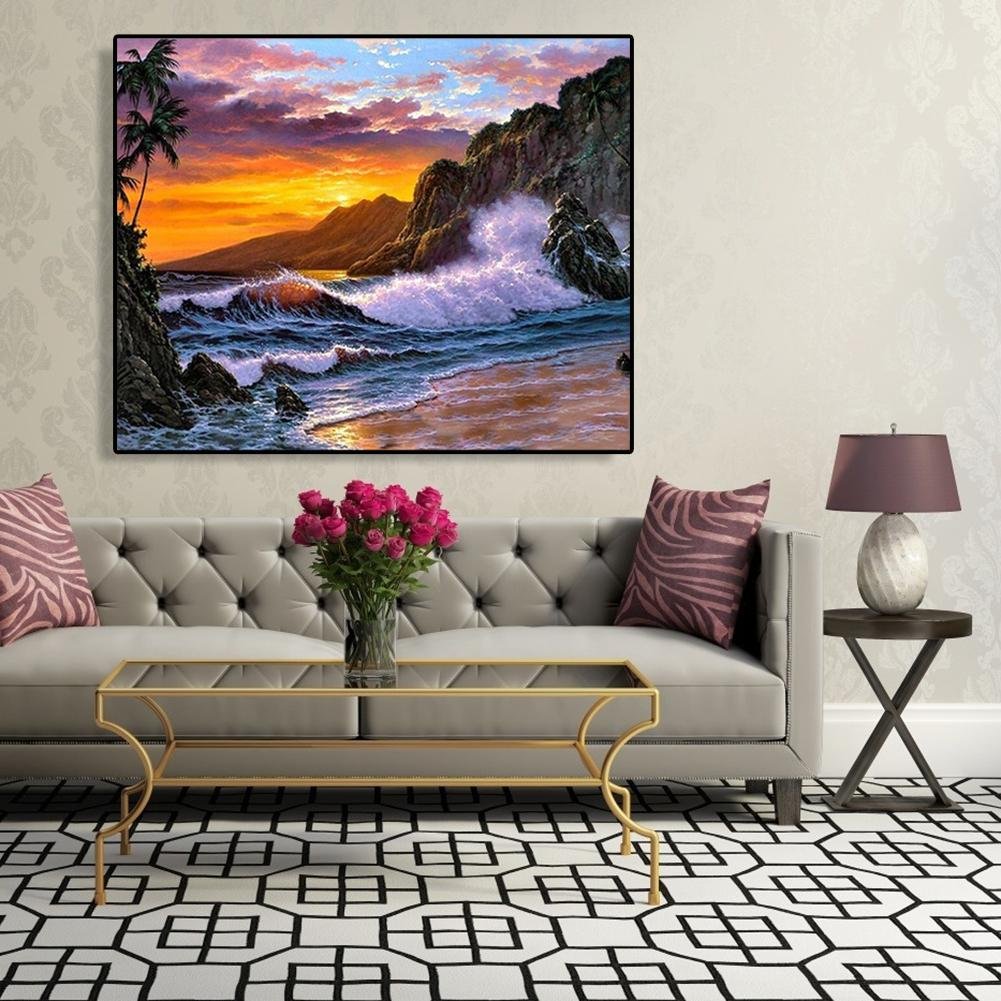 Paint By Number - Acrylic Paints - Seaside Sunset (40*50cm)
