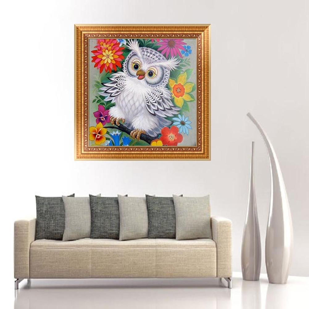 Diamond Painting - Partial Round - White Owl