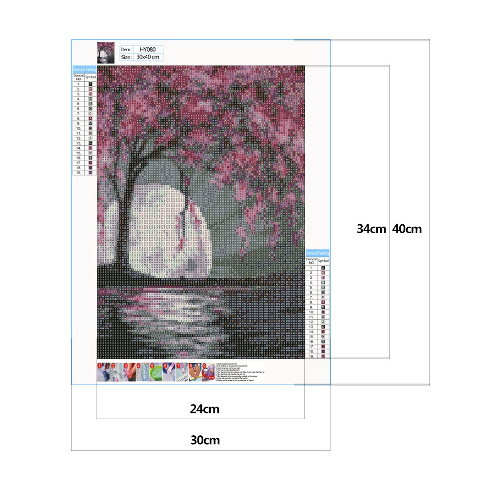 5D DIY Diamond Painting - Full Round - Moon Tree
