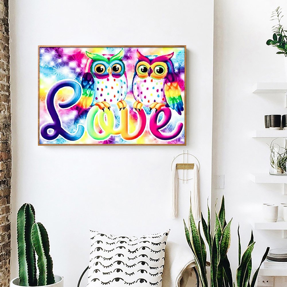 Diamond Painting - Full Round - Cartoon Owl 2