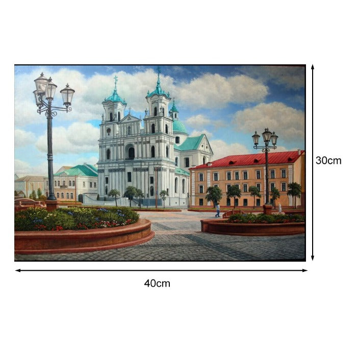 Paint By Number Oil Painting Picture Craft Home Wall Decor Cozy Castle