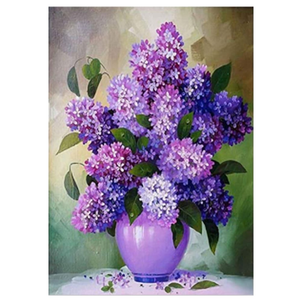 11ct Stamped Cross Stitch Purple Flower(40*50cm)