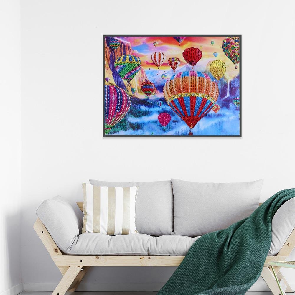 Pintura Diamante - Strass Cristal - Balão de Ar Quente A