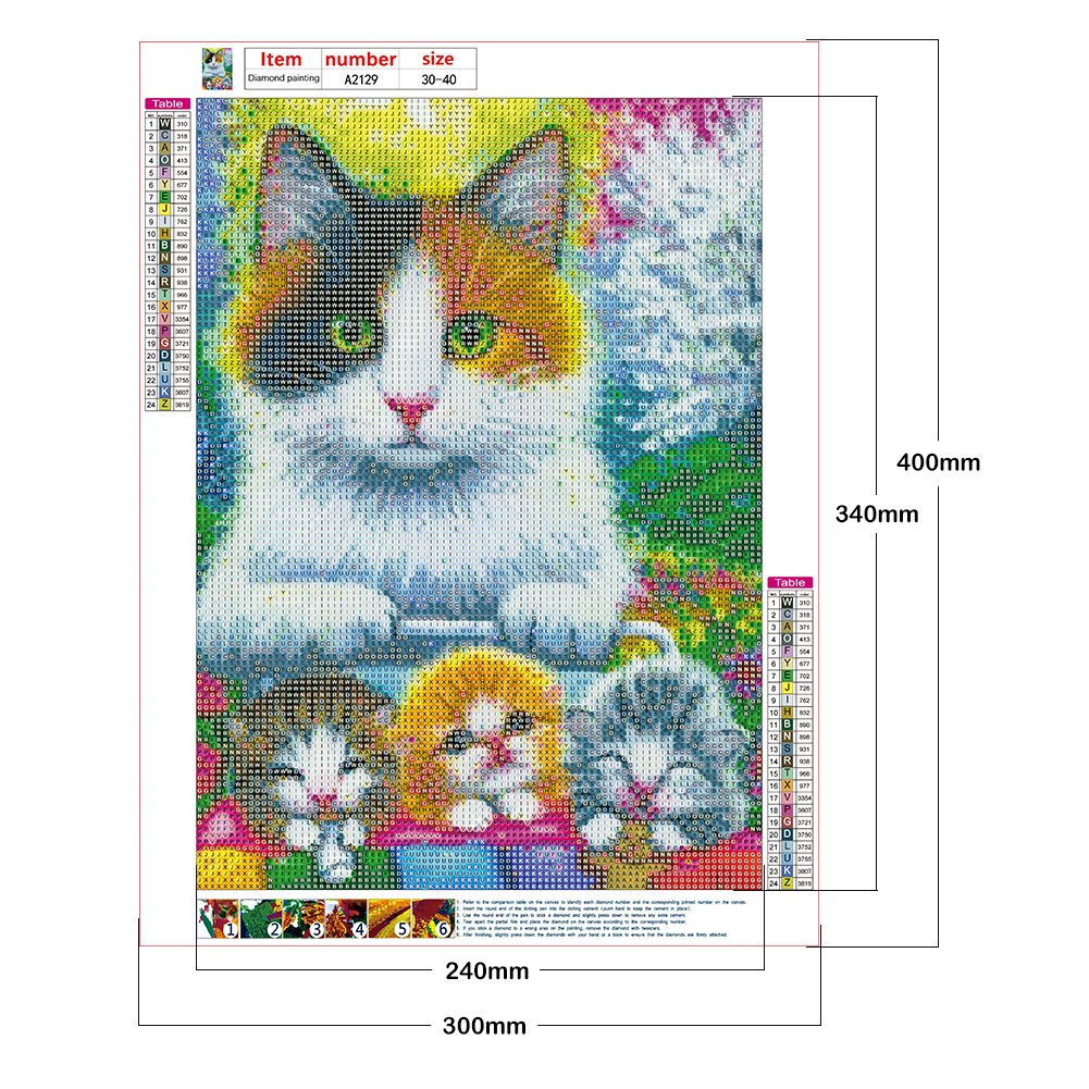 Diamond Painting - Full Round - Cats Animal
