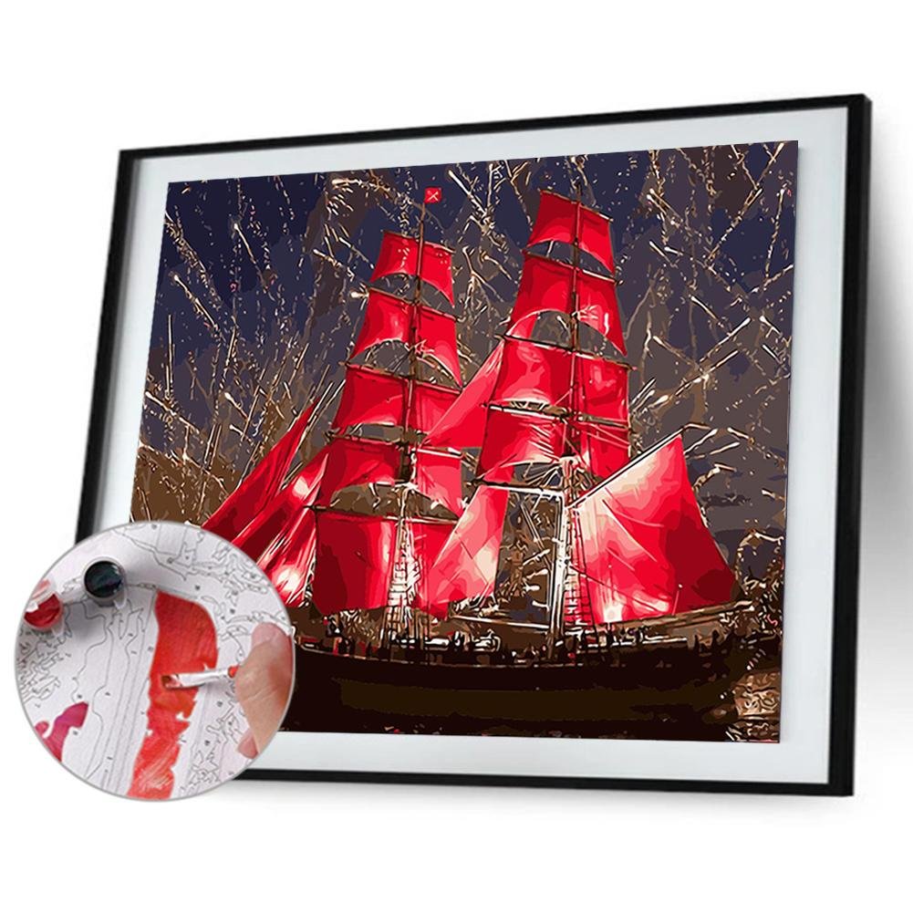 Paint By Number - Oil Painting - War Ship (40*50cm)