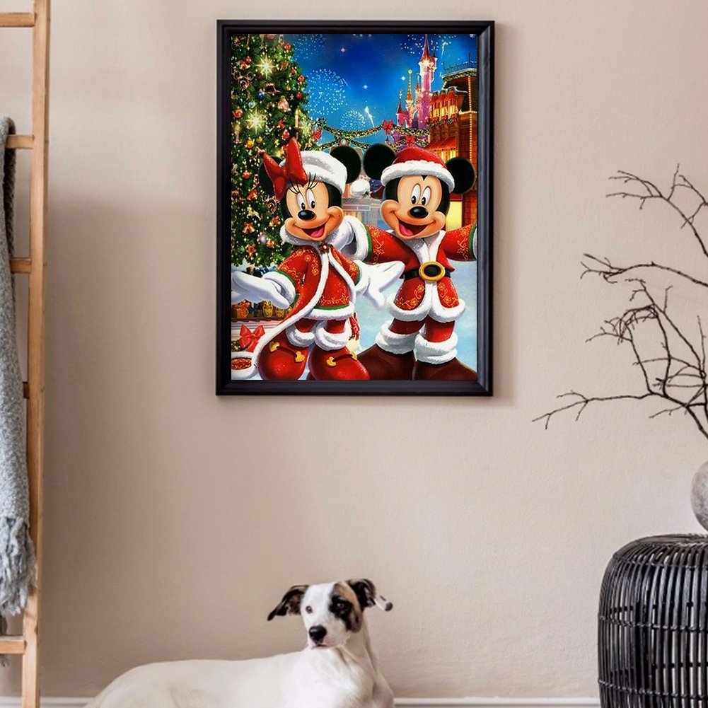 Mickey & Minnie Resin Rhinestone Mosaic Wall Art Picture Kit