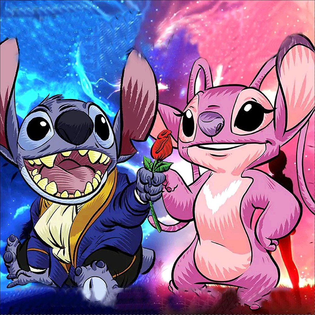 Diamond Painting 5D Full Rhinestone Mosaic Lilo And Stitch Craft Wall Decor Poster