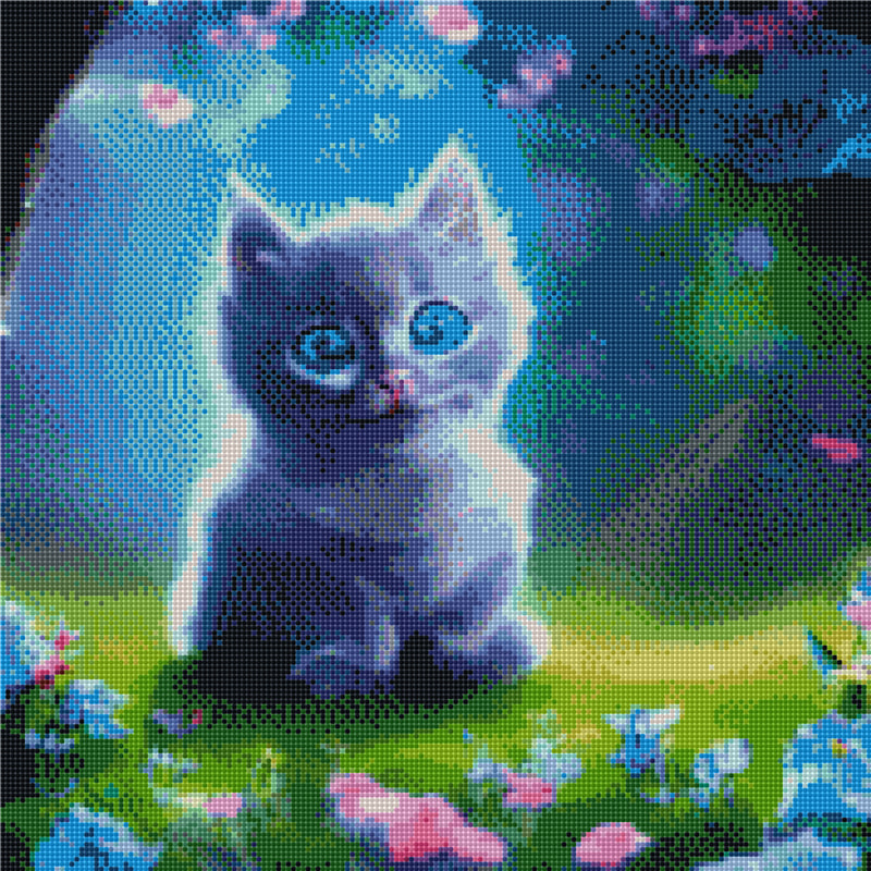 Cat | Full Round/Square Diamond Painting Kits 40x40cm 50x50cm C