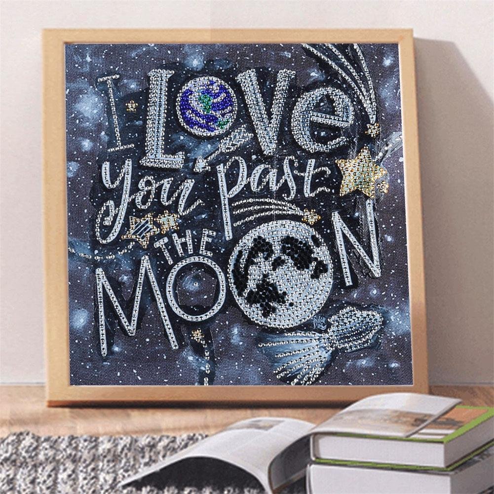 Diamond Painting - Crystal Rhinestone - I Love U Moon