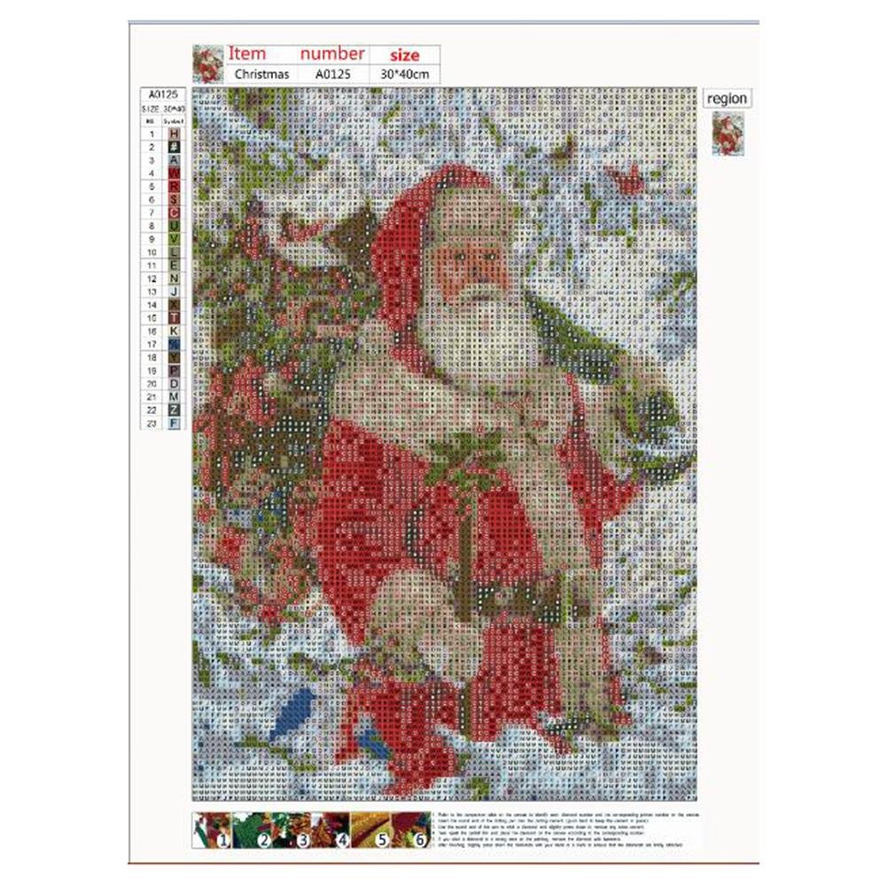 Pintura Diamante - Rodada Completa - Papai Noel I