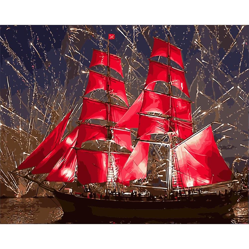 Paint By Number Oil Painting War Ship (40*50cm)