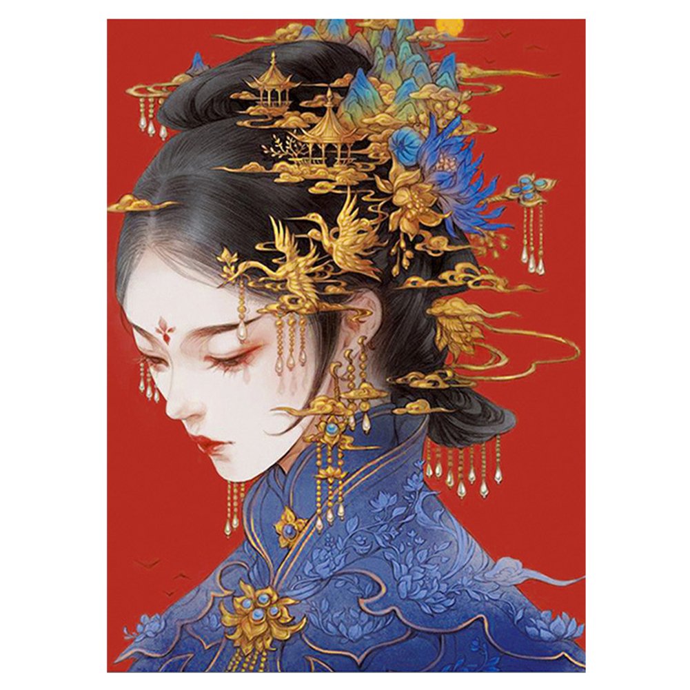 11ct Stamped Cross Stitch Elegant Girl (50*65cm)