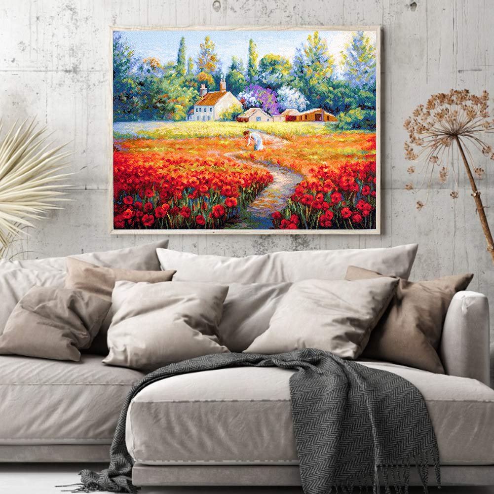 Ponto cruz estampado 11ct - Caminho (50*40cm)