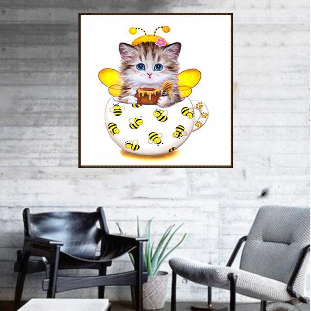 Diamond Painting - Partial Round - Cup Cat A