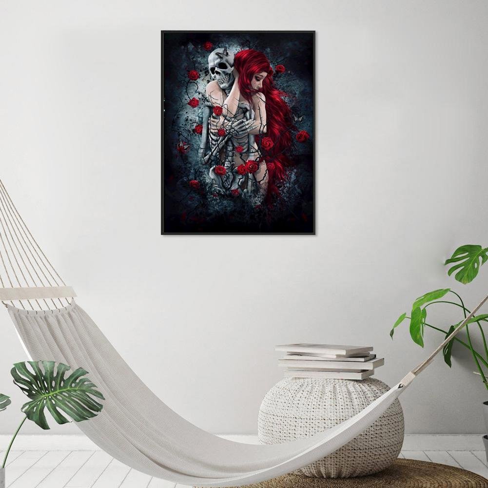 5D DIY Diamond Painting Kit - Full Round - Beauty Skull Lover
