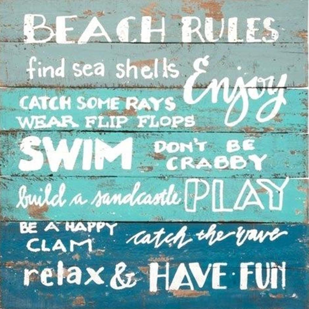 Diamond Painting - Full Round - Beach Rules