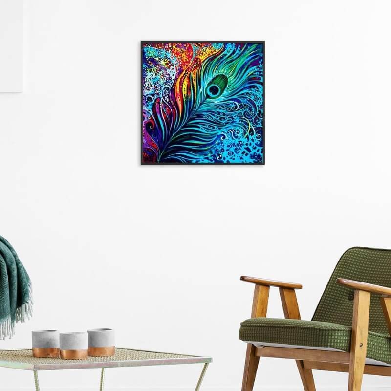 beautiful peacock feather diamond painting kit