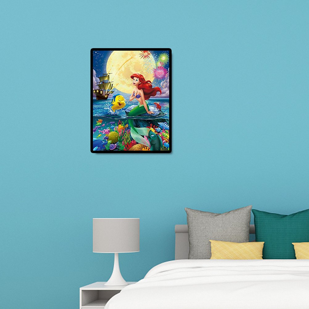 Pintura Diamante - Redondo Completo - Sereia