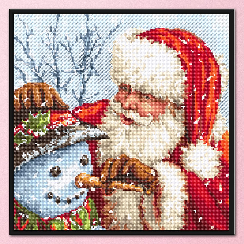 11ct Estampado Ponto Cruz - Papai Noel (40*40cm)